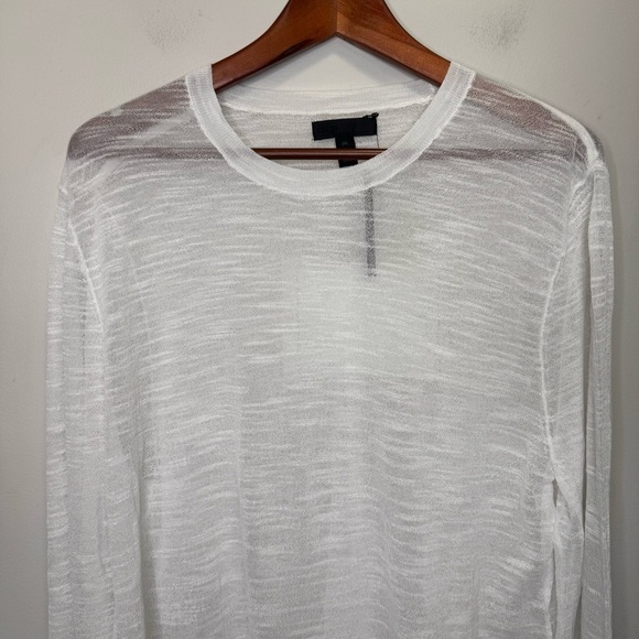 ASOS White Sheer Scoop Neck Long Sleeve Shirt Size 2XL NWT - Picture 3 of 7